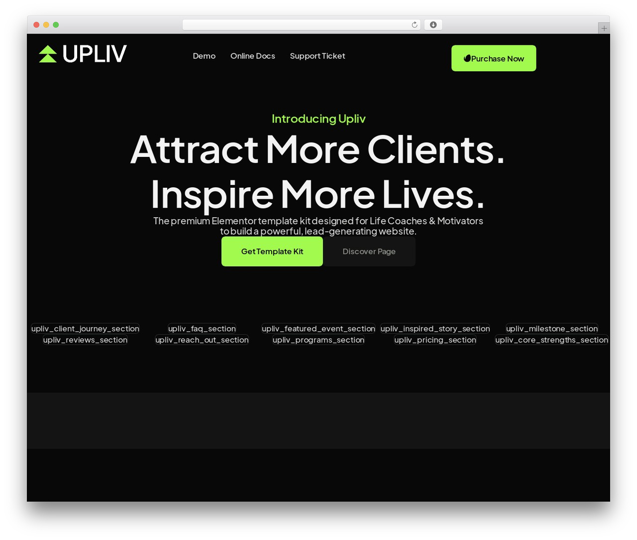 Hello Elementor theme WordPress - demo.deverust.com/upliv