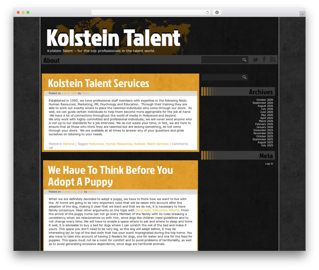 Ping WordPress theme - kolsteintalent.com