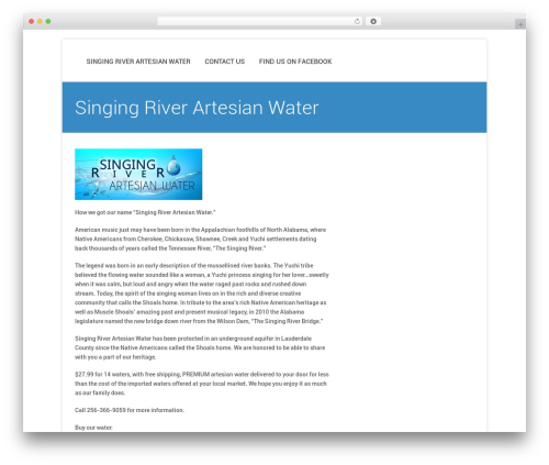 Simple Wordpress Theme WP theme - singingriverwater.com