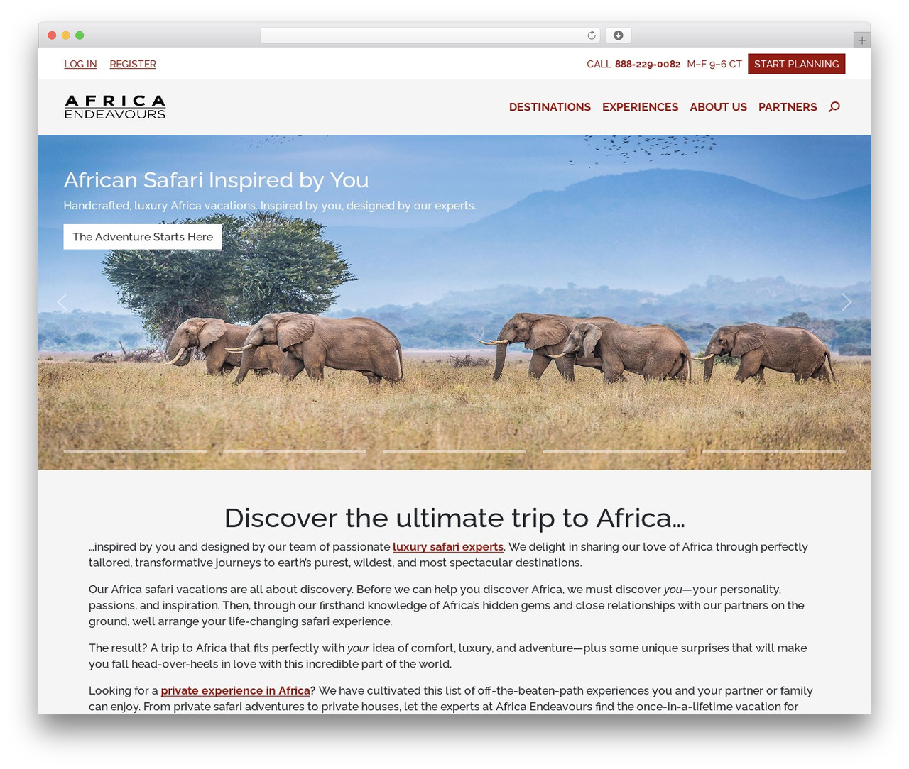 Theme WordPress DUE - africaendeavours.com
