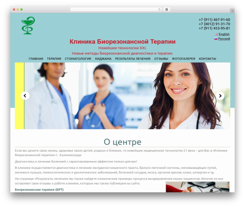 WordPress website theme MultiSite - klinikabrt.ru
