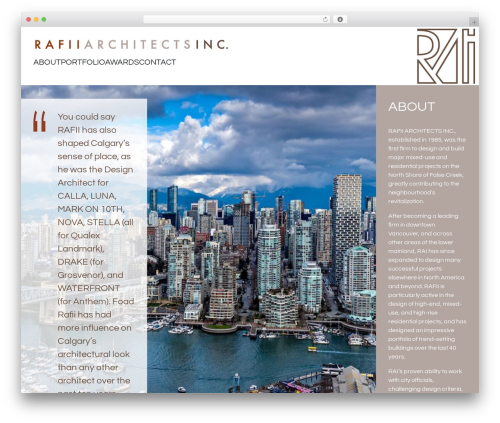 Longevity Template WordPress theme - rafiiarchitects.com