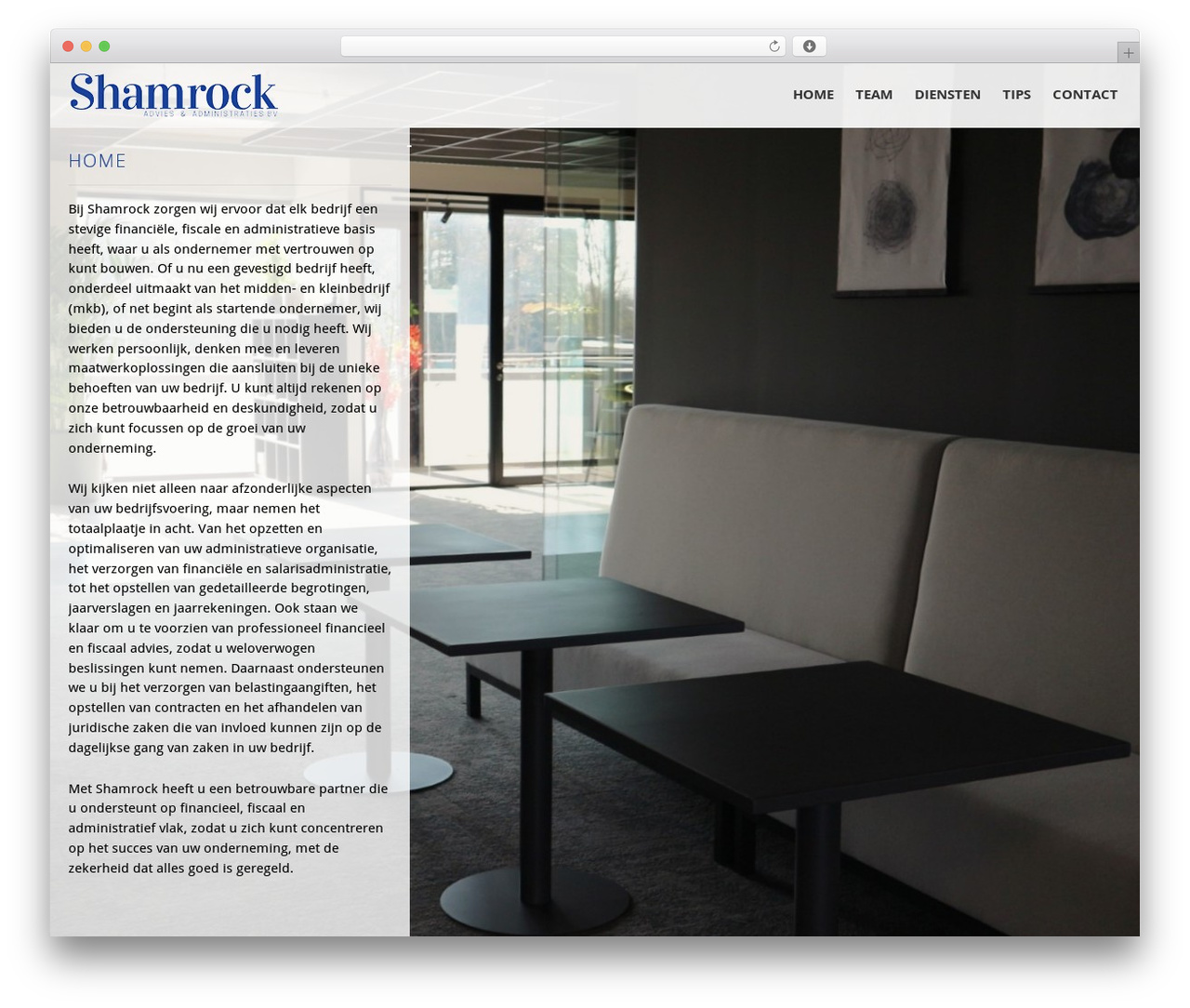 Elevate WordPress theme - shamrockadvies.nl