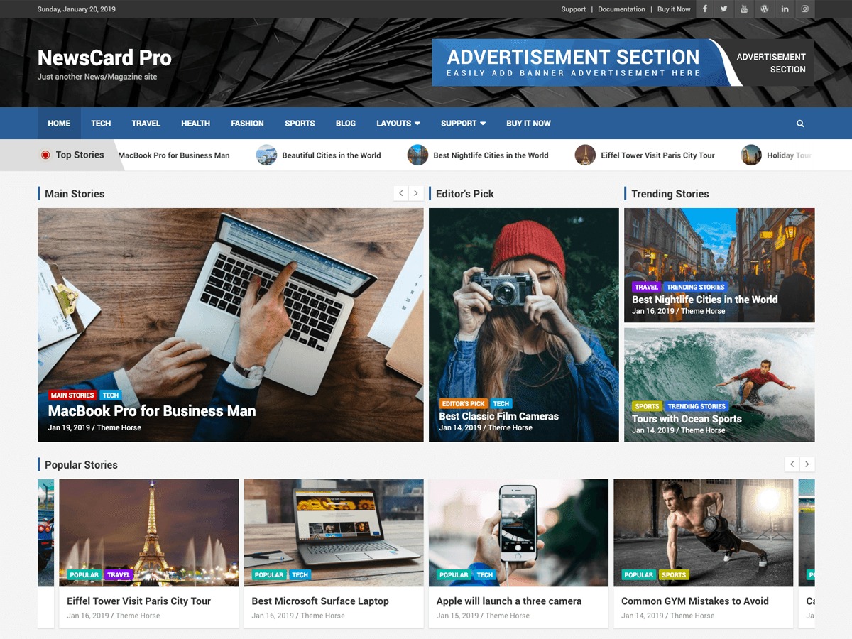 NewsCard Pro WordPress ecommerce theme