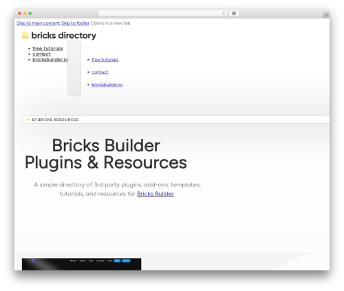 WordPress theme Bricks - bricksdirectory.com
