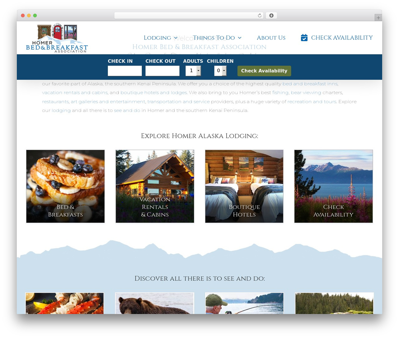 Avada WordPress theme - homerbedbreakfast.com