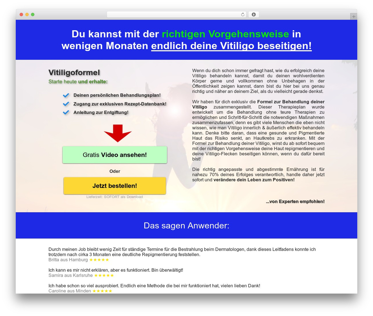 Hello Elementor WordPress theme - vitiligo-zone.de