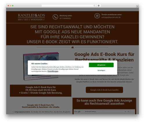 Hq cookieconsent WordPress plugin - kanzlei-ads.de