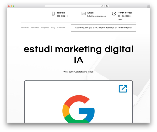 Divi WordPress theme - lacalaweb.com