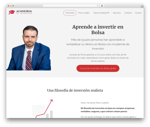 Genesis WordPress theme - academiadeinversion.com