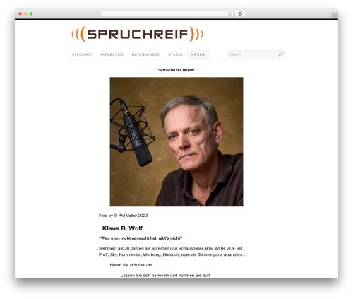 Platform WordPress theme - spruchreif.com