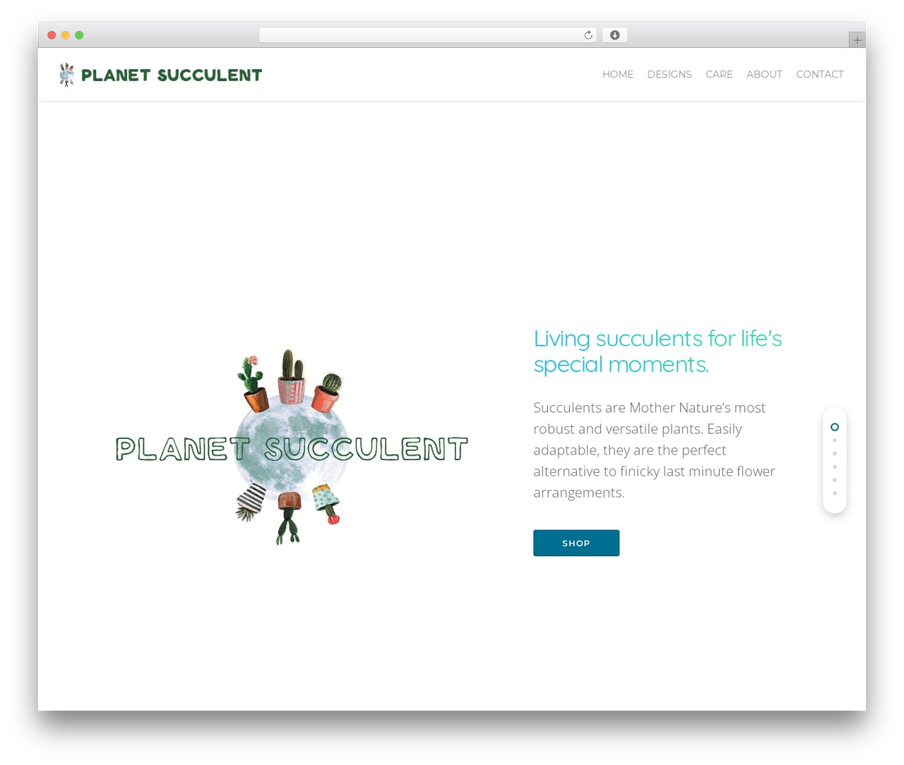 Salient theme WordPress - planetsucculent.com Salient theme WordPress - planetsucculent.com
