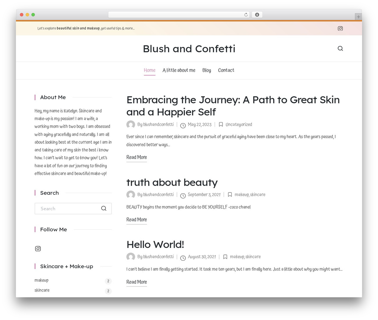 Sinatra WP theme - blushandconfetti.com