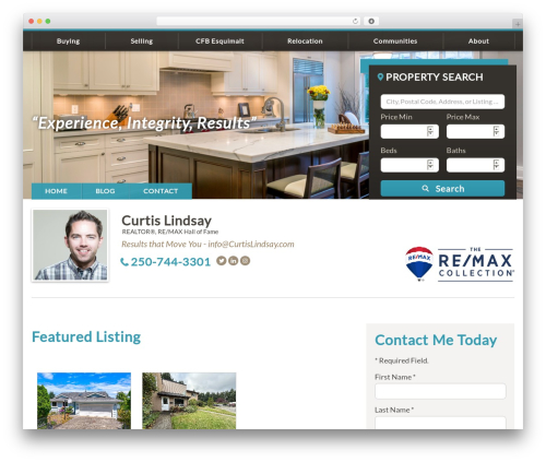 WordPress theme IXACT Framework - curtislindsay.com
