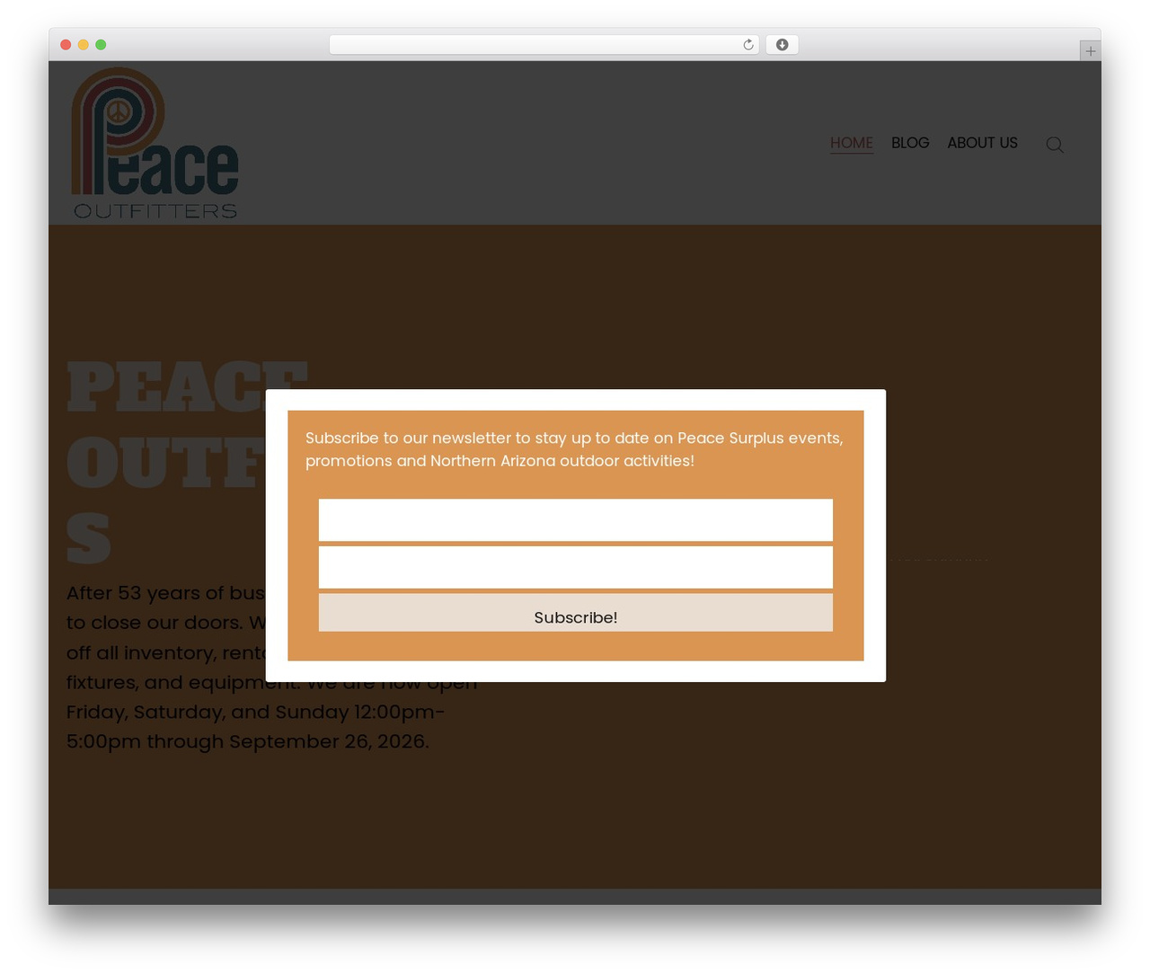 Beaver Builder Theme WordPress ecommerce theme - peaceoutfittersaz.com