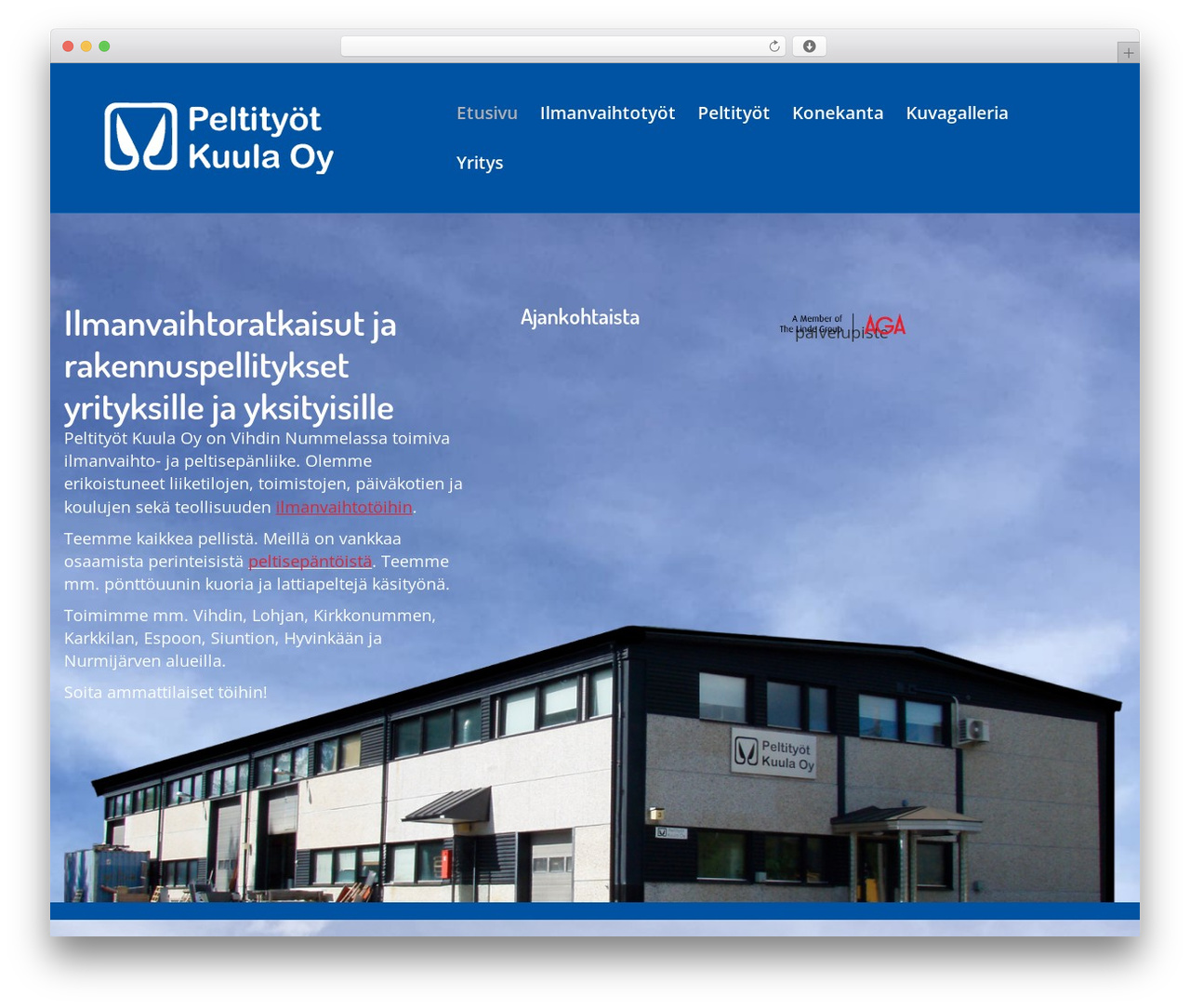 Beaver Builder Theme WordPress theme - peltityotkuula.fi