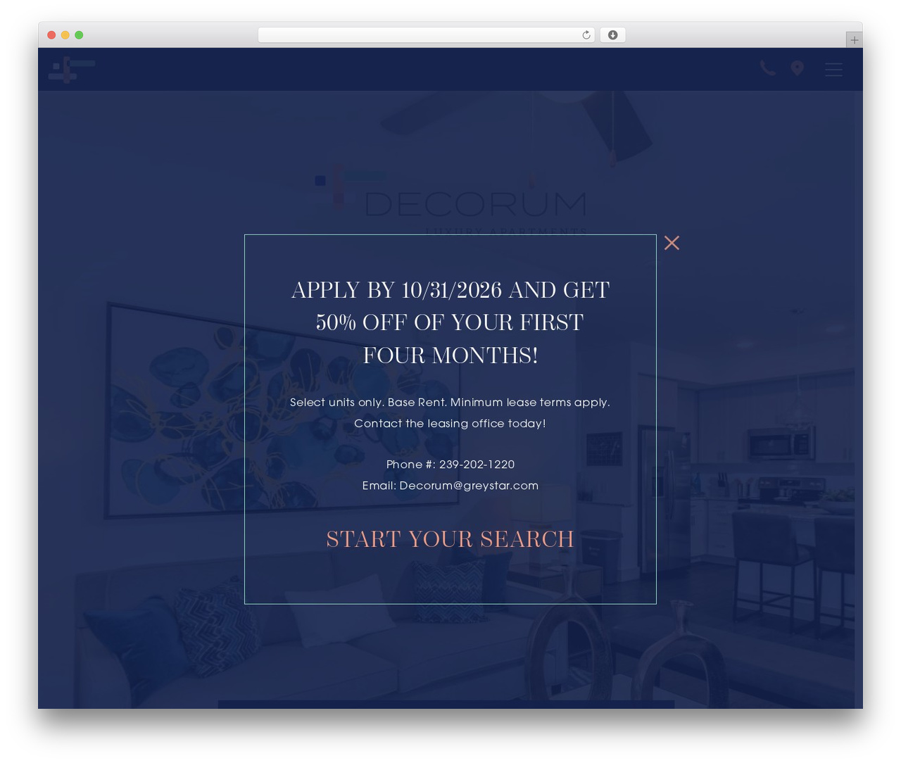 Decorum WordPress website theme - liveatdecorum.com
