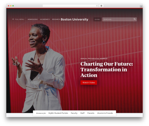 Responsive Editorial WordPress theme - www.bu.edu