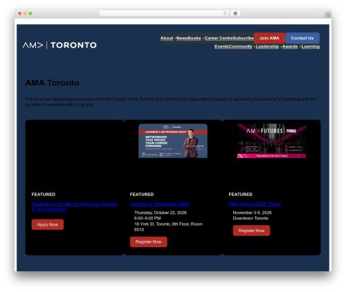 Zeitpress WordPress theme - ama-toronto.com