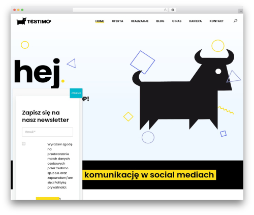 Koral theme WordPress - testimo.pl