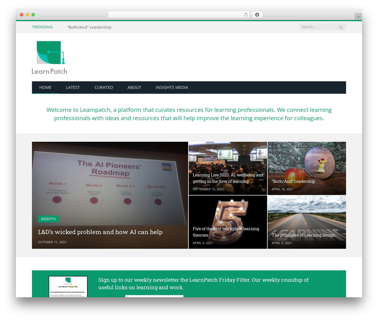 Learnpatch WordPress theme - learnpatch.com