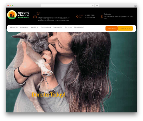 Theme WordPress ASD Elementor - secondchanceanimalrescue.com.au