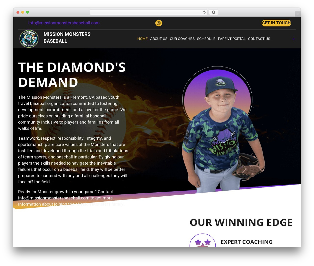 WordPress theme Beaver Builder Theme - missionmonstersbaseball.com