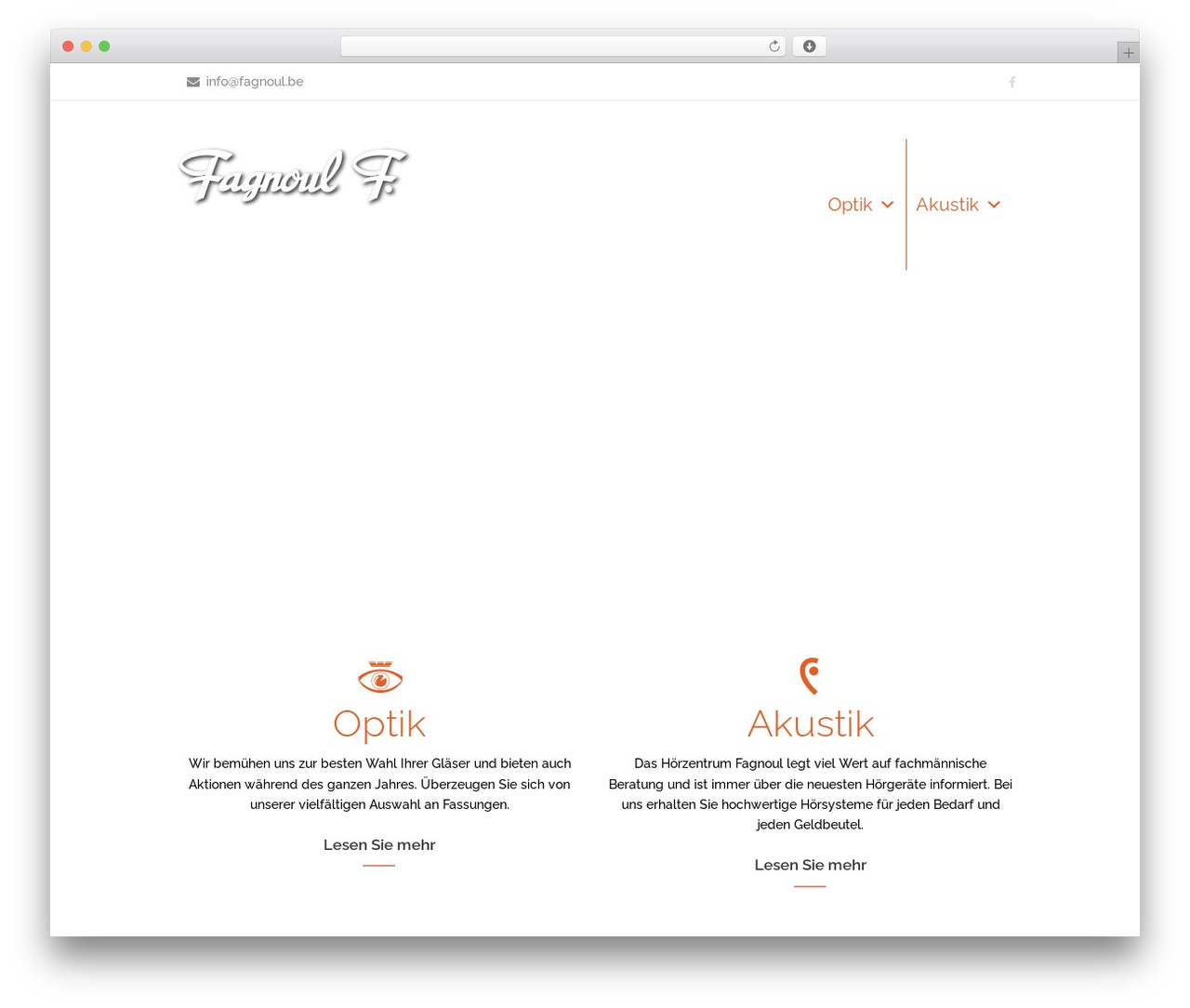 WP theme Optometry - fagnoul.be