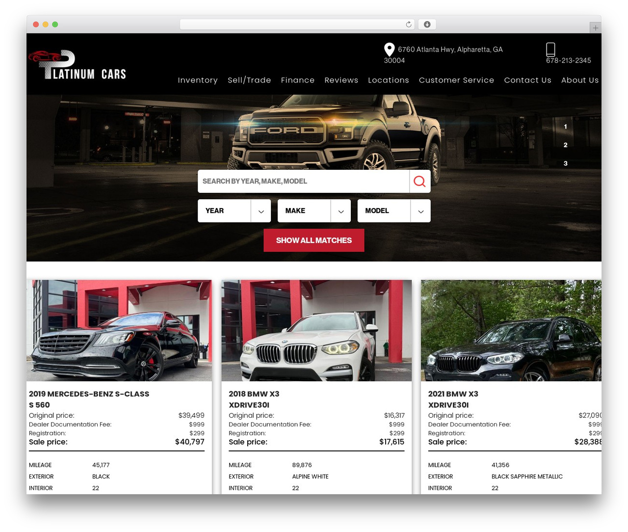 aanWordpress WordPress theme - platinumusedcars.com