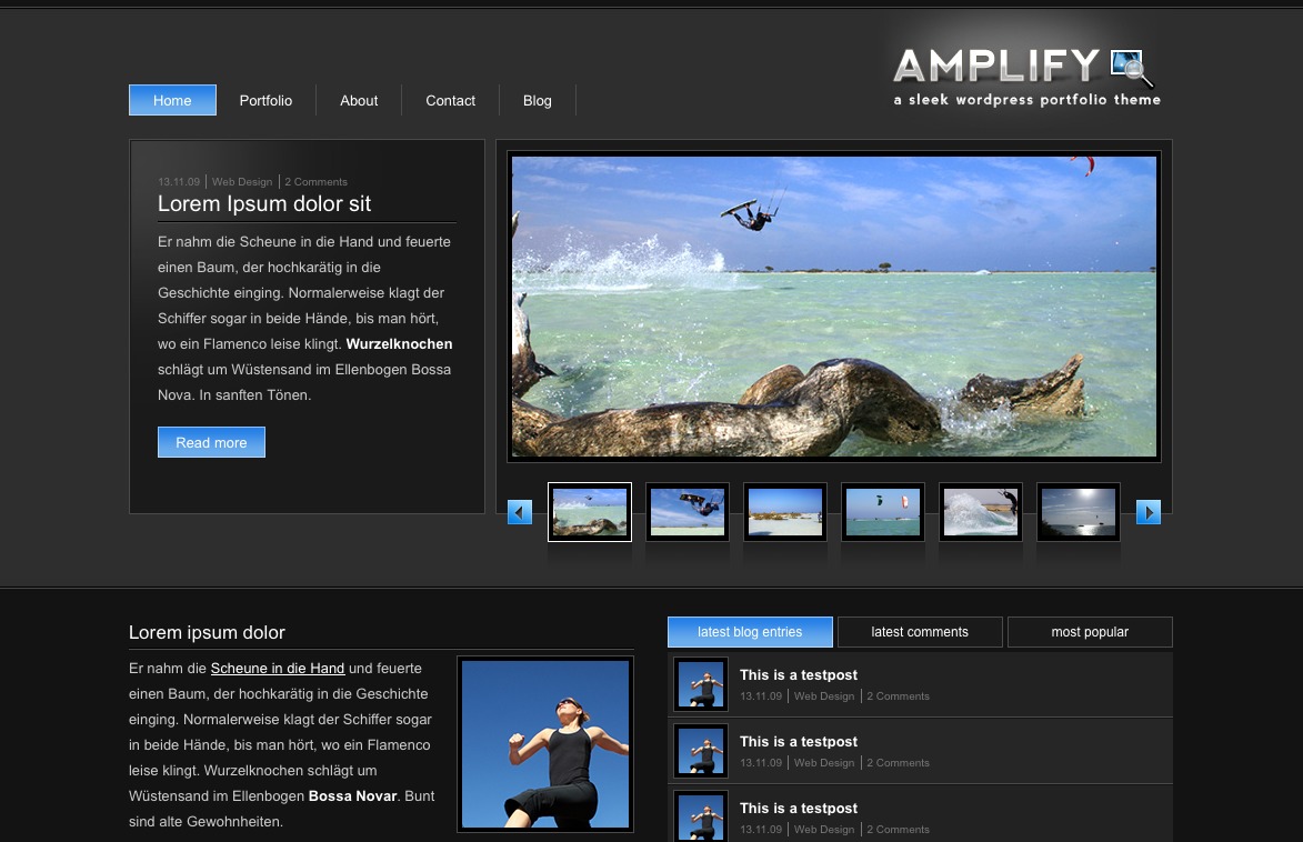 Amplify personal WordPress theme by Christian 
