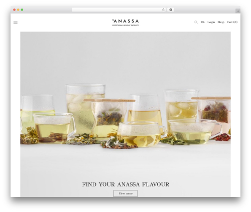 Anassa WordPress theme - www.anassaorganics.com