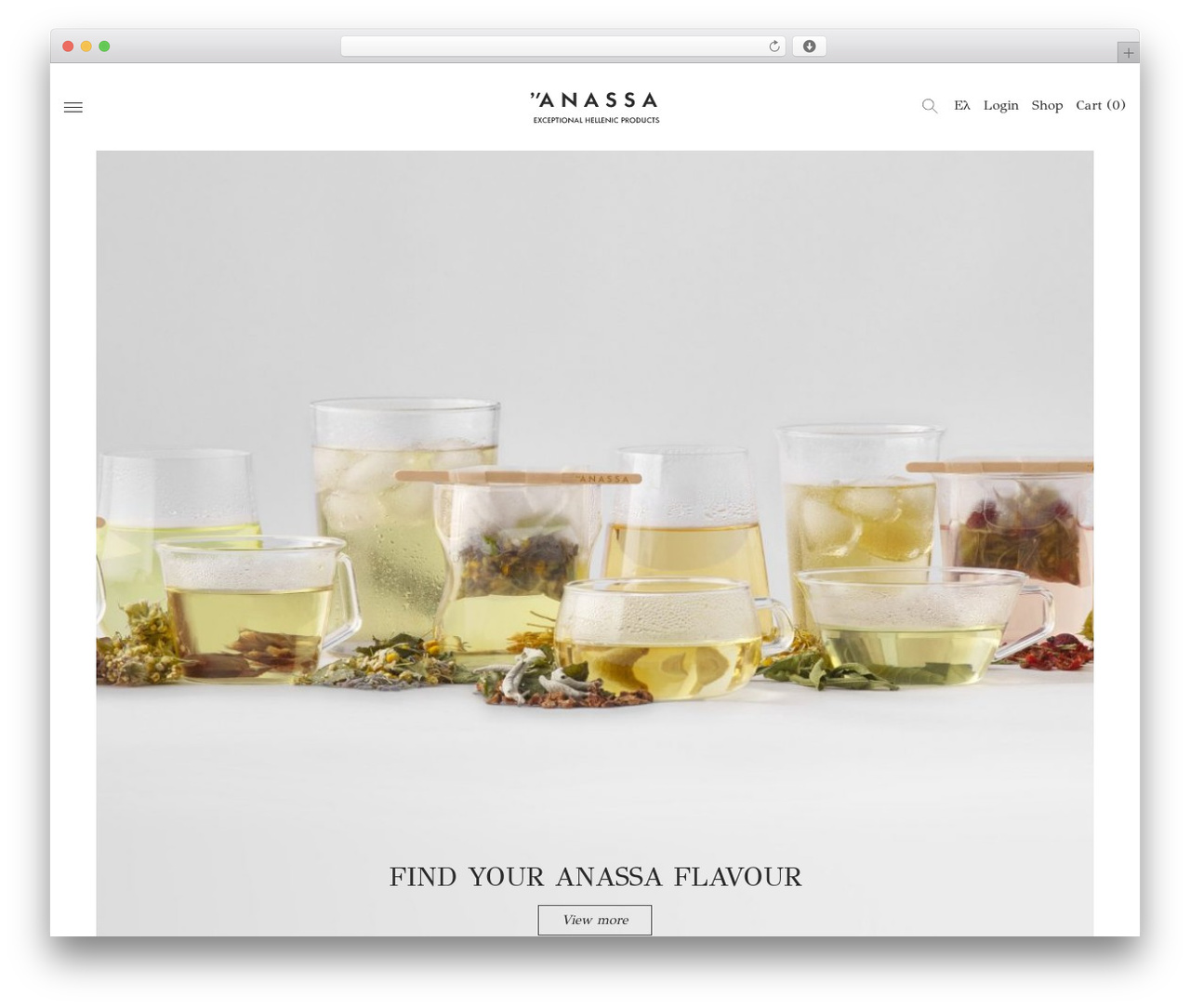Anassa WordPress theme - www.anassaorganics.com