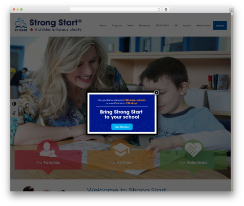 Arrowsmith WordPress website theme - strongstart.ca