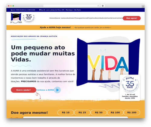 auma WordPress theme - auma.org.br