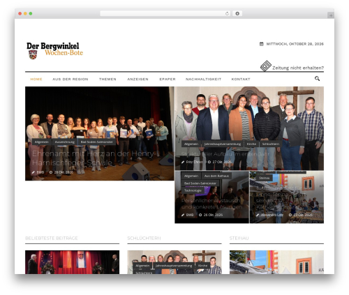 Bergwinkel Bote WordPress theme design - wochen-bote.de