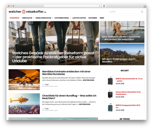 Bimber premium WordPress theme - welcher-reisekoffer.de