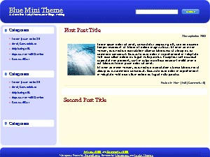 Blue Mini Theme top WordPress theme by http://themerama.com