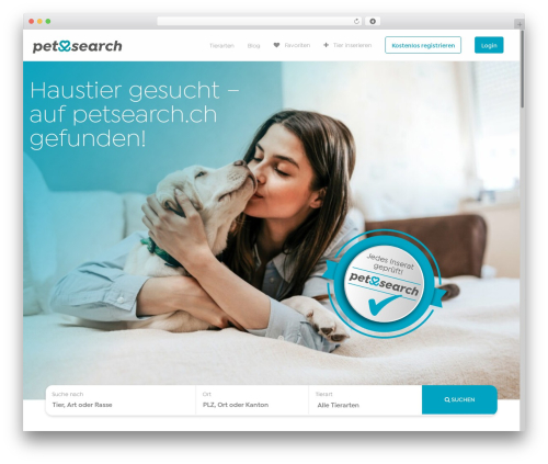 ClassiPress theme WordPress - petsearch.ch