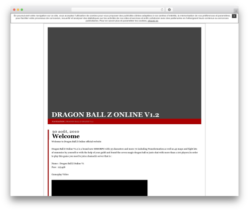 Custom WP theme - dragonballzonline.unblog.fr