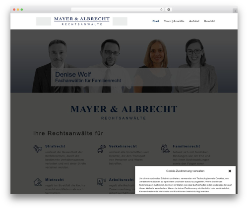 Divi WordPress theme design - mayer-albrecht.de