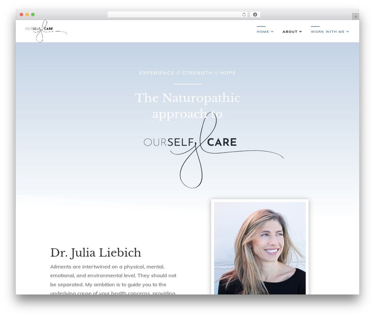 Divi WordPress theme - ourself.care