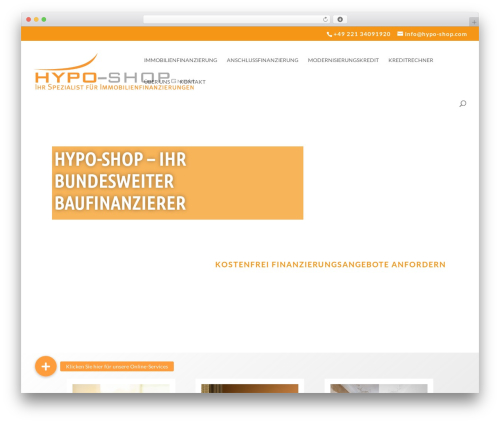 Divi WordPress theme - hypo-shop.com