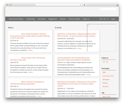Dynamik-Gen WordPress page theme - studyfoundation.ch
