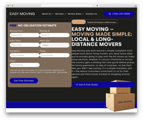 Easy Moving top WordPress theme - easymoving.com