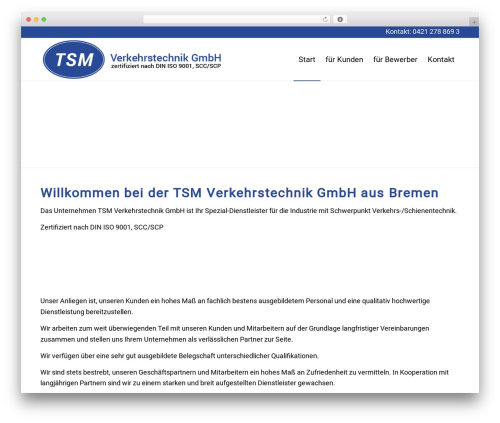 Enfold best WordPress theme - tsm-verkehrstechnik.de