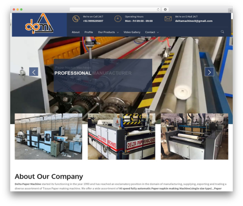 Grade premium WordPress theme - deltapapermachines.com