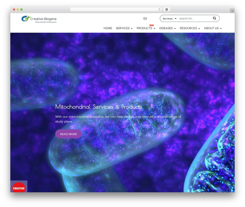 mitochondrial WordPress page theme - mitochondriasci.org