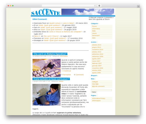 New Spring WordPress page theme - saccente.it
