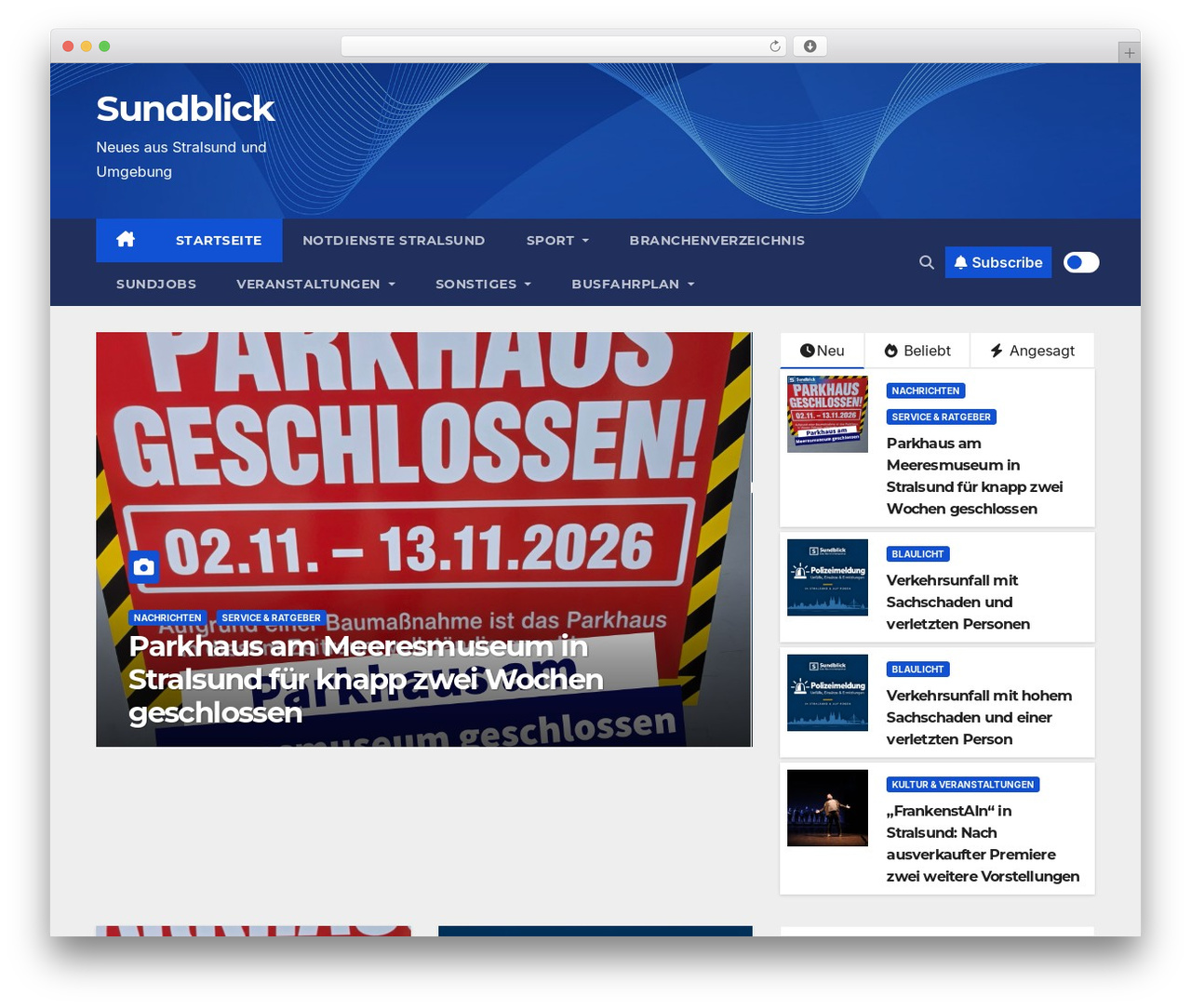 Newsup Pro WordPress theme - sundblick.info