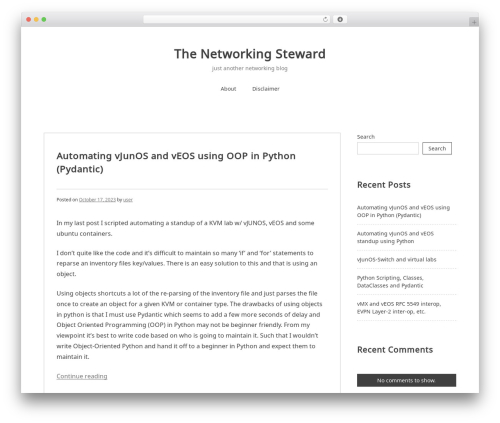 Noto Simple WordPress blog theme - networkingsteward.com